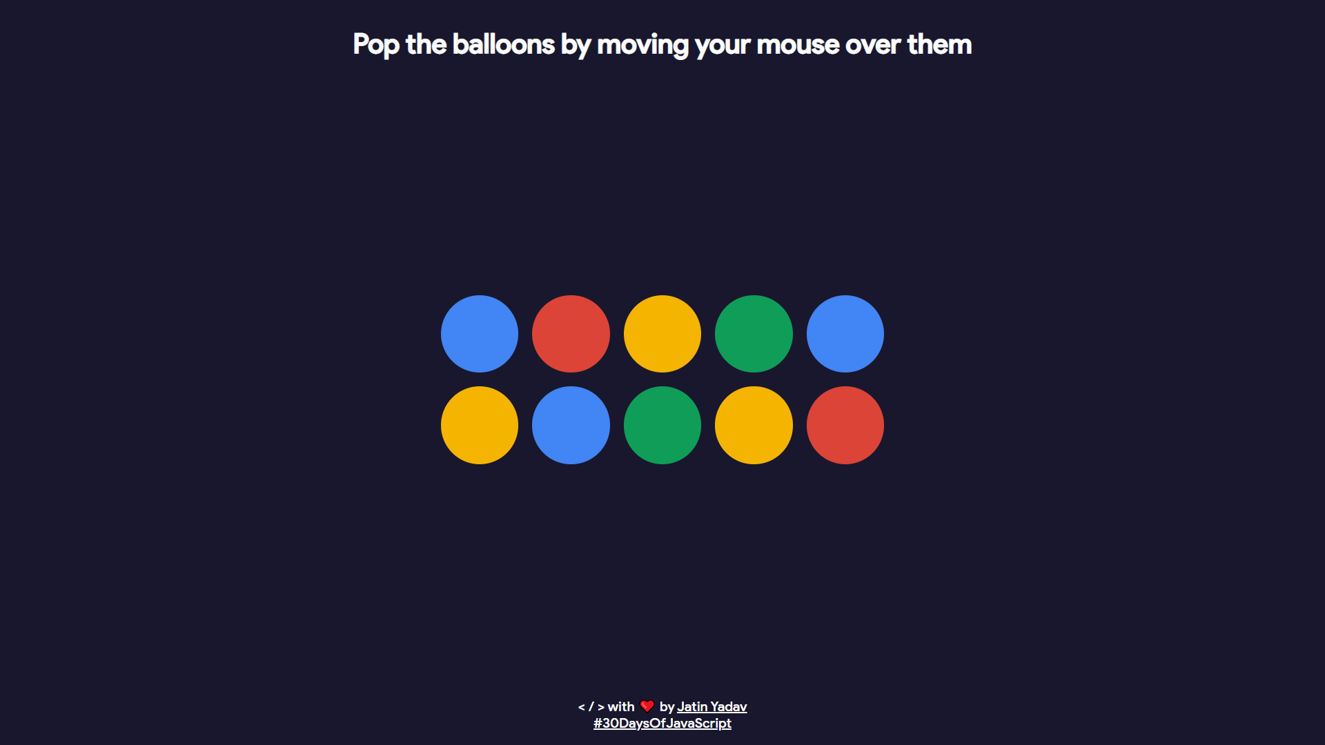 Pop the Balloons