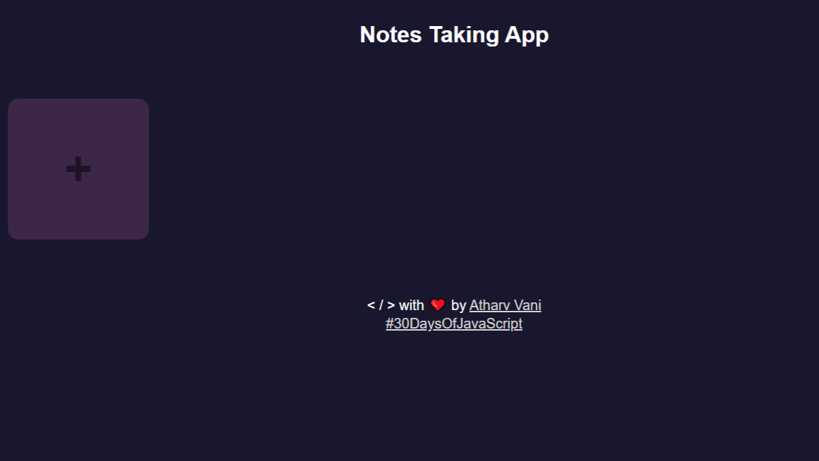 Notes Taking App